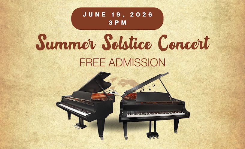 Free Summer Solstice Piano Concert at PianoWorks