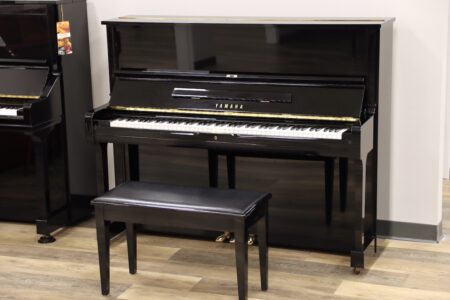 Refurbished 1984 Yamaha U1 professional upright piano, full view