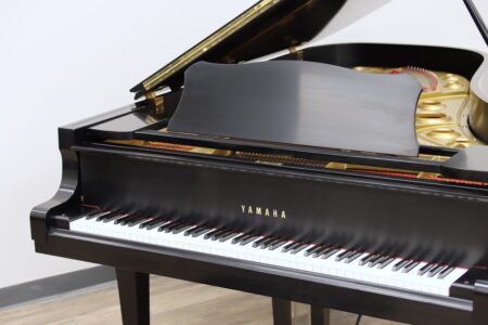 1980 Yamaha C7D - satin ebony keyboard view