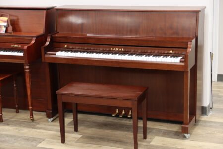 2010 Kawai 506N upright piano | PianoWorks | full view in satin mahogany