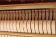 closeup of minimal hammer wear on Seiler model ES126 upright piano