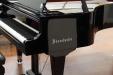 Bösendorfer 214VC Beethoven Edition, mother-of-pearl inlaid logo on curved side