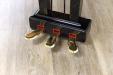 2010 Yamaha model C2 piano, solid brass pedals