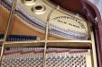 Refurbished Steinway model L, view of plate and strings