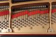 Pre-Owned Yamaha GB1K baby grand piano, view of tuning pins